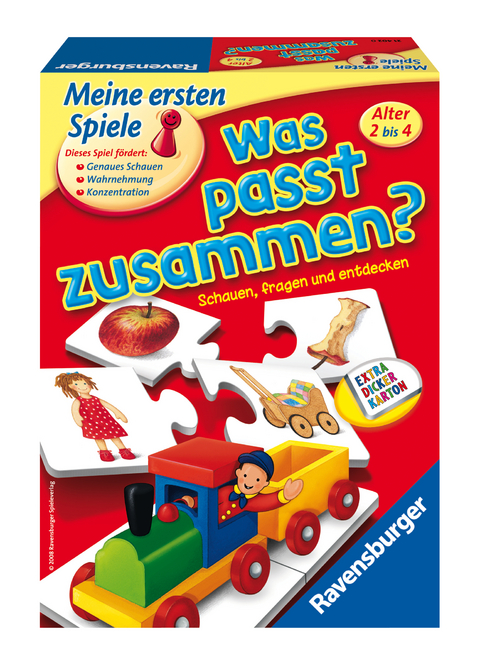 Ravensburger 21402 - Was passt zusammen? - Puzzelspiel für Kinder, Bildpaare zuordnen für 1-4 Spieler ab 2 Jahren