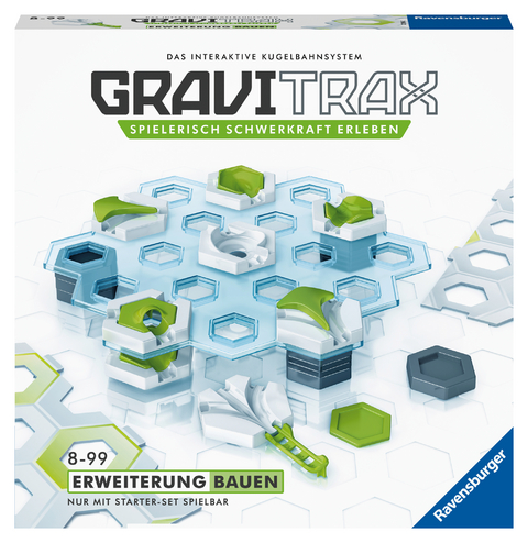 Ravensburger GraviTrax Erweiterung Bauen - Ideales Zubehör für spektakuläre Kugelbahnen, Konstruktionsspielzeug für Kinder ab 8 Jahren