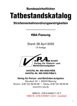 13. Ergänzung zum Bundeseinheitlichen Tatbestandskatalog, KBA-Langfassung, Stand 04/2020 - V.P.A. GmbH