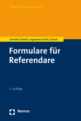 Formulare für Referendare - Sönke Gerhold, Bernd Hoefer, Hege Ingwersen-Stück, Sönke E. Schulz