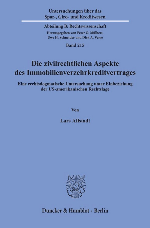 Die zivilrechtlichen Aspekte des Immobilienverzehrkreditvertrages. - Lars Allstadt