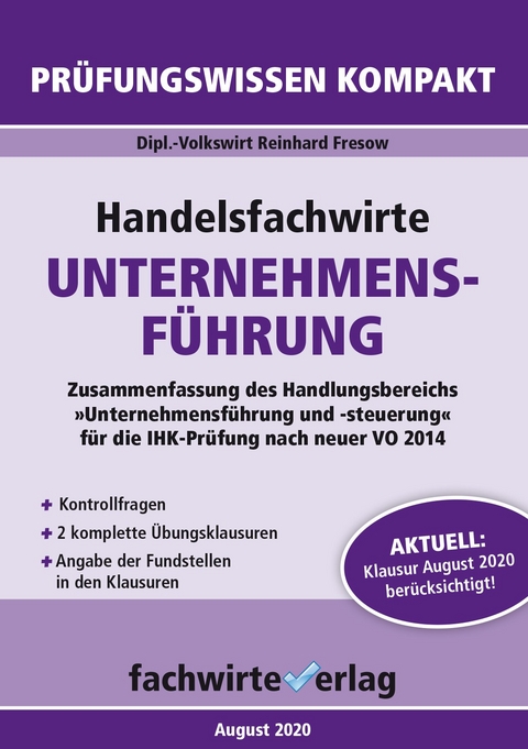 Handelsfachwirte: Unternehmensführung - Reinhard Fresow