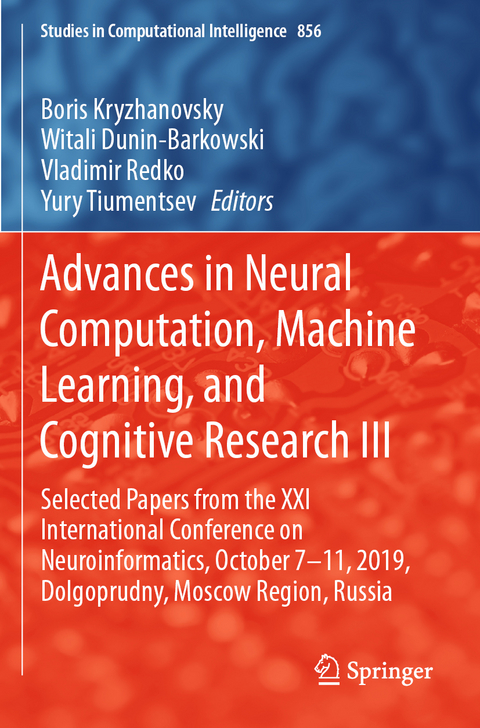 Advances in Neural Computation, Machine Learning, and Cognitive Research III - 