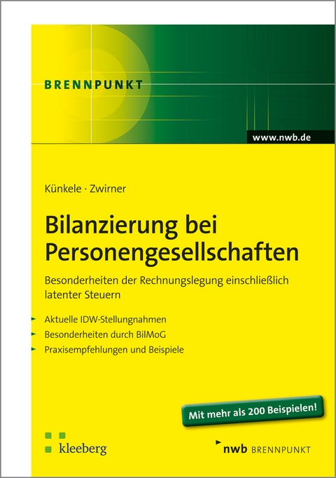 Bilanzierung bei Personengesellschaften - Kai Peter Künkele, Christian Zwirner