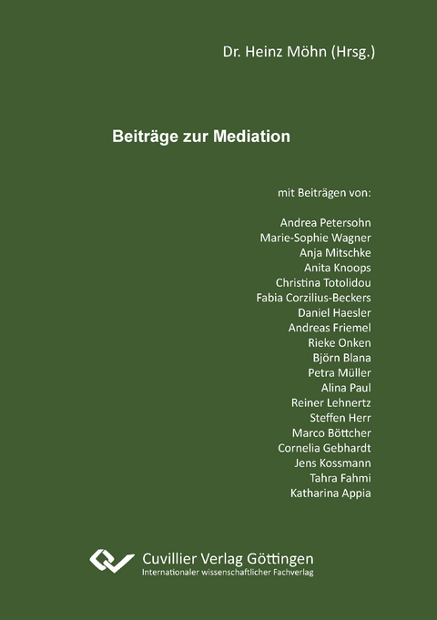 Beiträge zur Mediation - Heinz Möhn