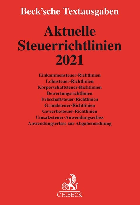 Aktuelle Steuerrichtlinien 2021