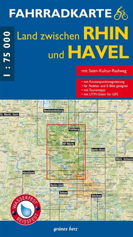 Fahrradkarte Land zwischen Rhin und Havel