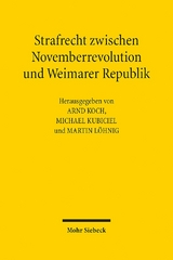 Strafrecht zwischen Novemberrevolution und Weimarer Republik - 