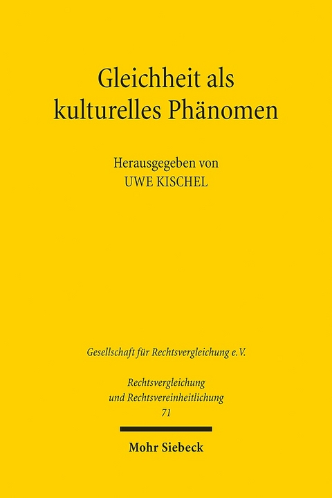 Gleichheit als kulturelles Phänomen - 