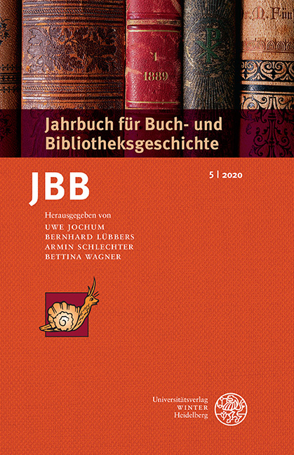 Jahrbuch für Buch- und Bibliotheksgeschichte 5 | 2020 - 