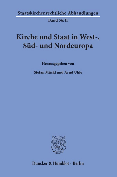 Kirche und Staat in West-, Süd- und Nordeuropa. - 