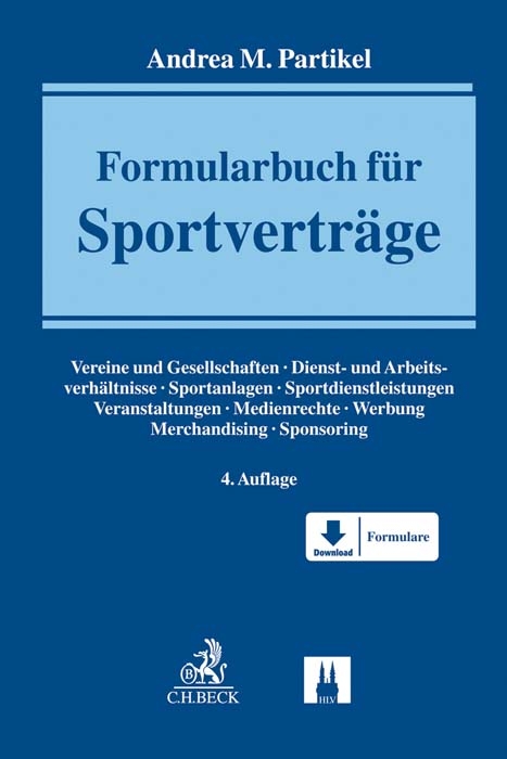 Formularbuch für Sportverträge - Andrea M. Partikel