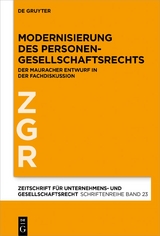 Modernisierung des Personengesellschaftsrechts - 