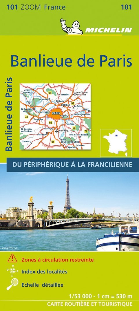 BANLIEUE DE PARIS 2021 (Outskirts of Paris) - Michelin Zoom Map 101