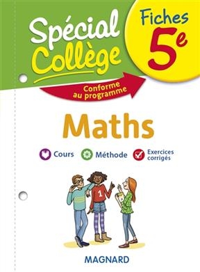 Fiches maths 5e : cours, méthode, exercices corrigés : conforme au programme - Bruno Bénitah