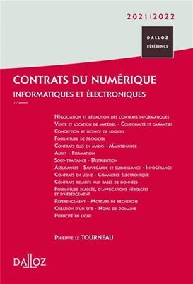 Contrats du numérique : informatiques et électroniques : 2021-2022 - Philippe Le Tourneau,  Collectif