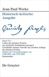 Jean Paul: Werke / Leben des Quintus Fixlein, aus funfzehn Zettelkästen gezogen - 