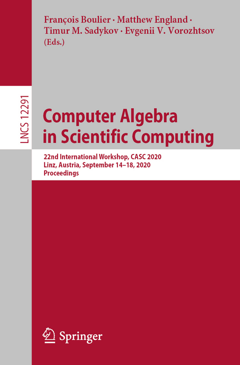 Computer Algebra in Scientific Computing - 