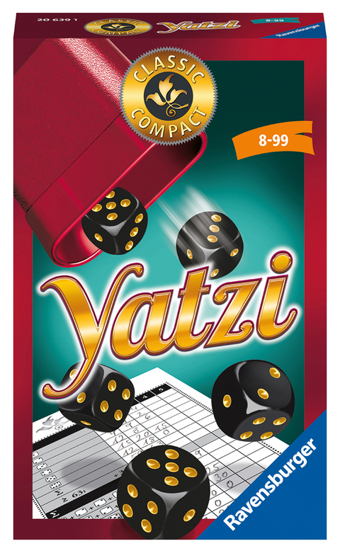 Ravensburger®, Classic Compact Yatzi, 20639, beliebtes Würfelspiel ab 8 Jahren