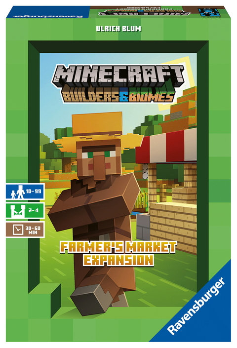 Ravensburger 26869 - Minecraft Builders & Biomes Farmers Market Expansion - Erweiterung zum Brettspiel Minecraft Builders & Biomes, Spiel für Erwachsene und Kinder ab 10 Jahren, für 2-4 Spieler - Ulrich Blum