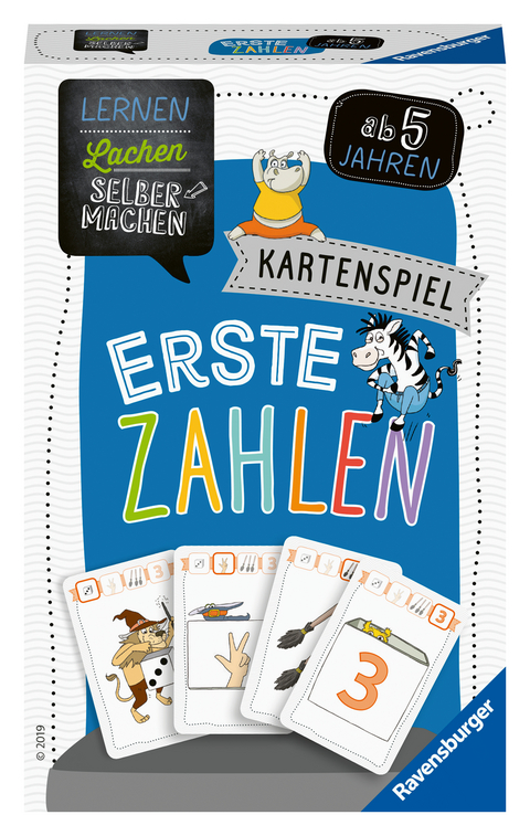 Ravensburger 80658 - Lernen Lachen Selbermachen: Erste Zahlen, Kinderspiel ab 5 Jahren, Lernspiel für 2-4 Spieler, Kartenspiel - Sybille Siegmund