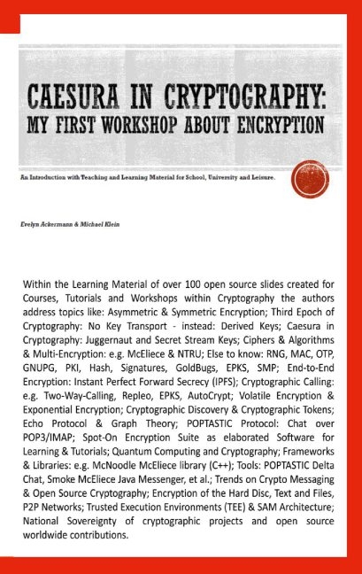 My first Workshop about Encryption & Cryptography [Pocketbook] - Evelyn Ackermann, Michael Klein