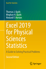 Excel 2019 for Physical Sciences Statistics - Quirk, Thomas J.; Quirk, Meghan H.; Horton, Howard F.