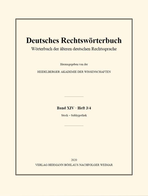 Deutsches Rechtswörterbuch - 