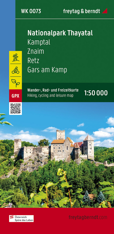 Nationalpark Thayatal, Wander-, Rad- und Freizeitkarte 1:50.000, freytag & berndt, WK 0073