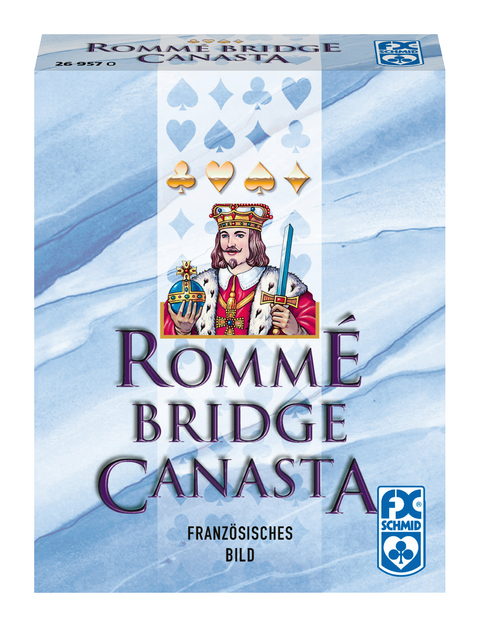 Ravensburger 26957 - Rommé Bridge Canasta, Kartenspiele ab 8 Jahren, Klassiker