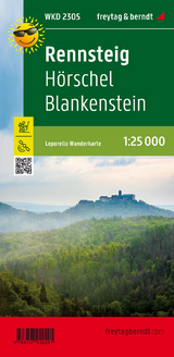 Rennsteig - Hörschel - Blankenstein, Wanderkarte Leporello 1:25.000 - 