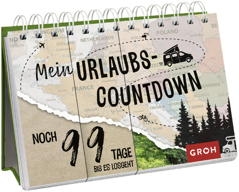 Mein Urlaubscountdown (Stil: Landkarte) - 