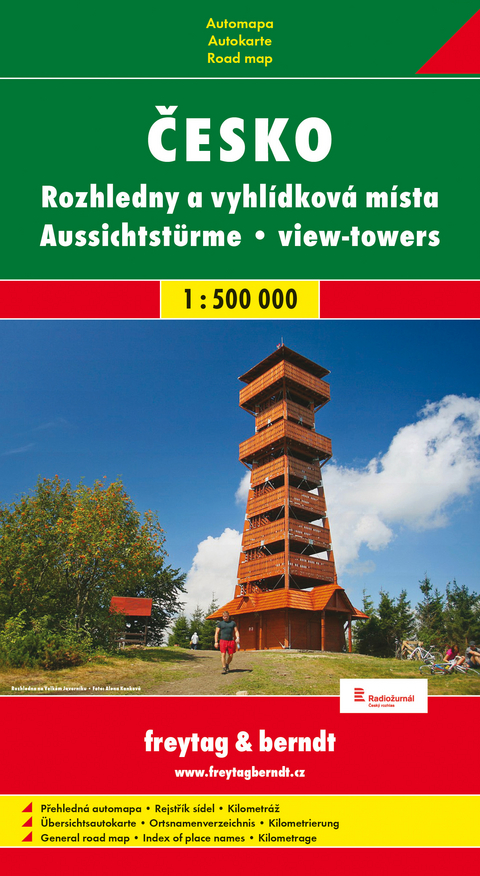 Tschechien - Aussichtstürme (Autokarte 1:500.000, Hardcover)