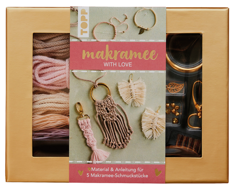 Makramee-Schmuckset „With Love“ (Rosé/Natur) - Josephine Kirsch