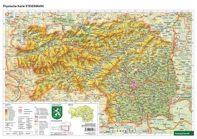 Schreibtischunterlage DUO, Schulhandkarte Steiermark 1:400.000