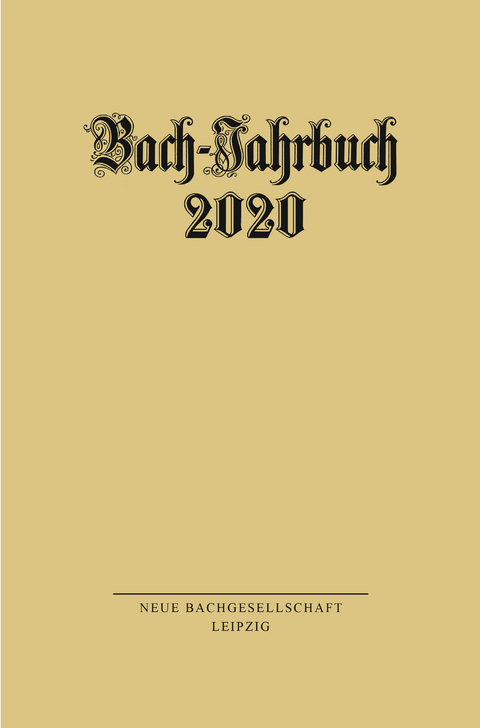 Bach-Jahrbuch 2020 - 