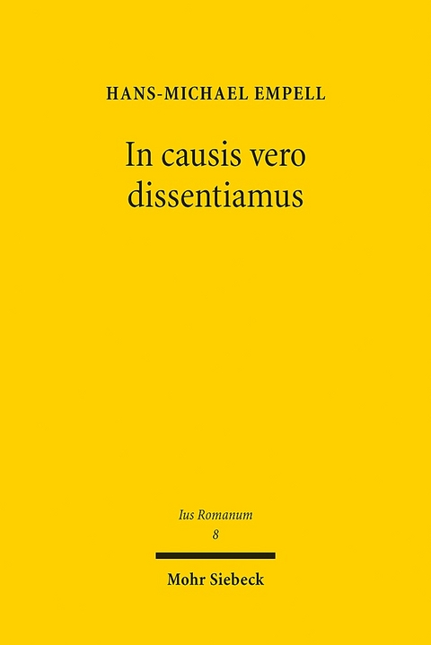 In causis vero dissentiamus - Hans-Michael Empell