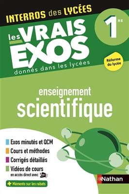 Enseignement scientifique 1re : les vrais exos donnés dans les lycées : réforme du lycée - Nathalie Roze, Sebastien Michaux, Dami Imbert