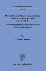 Das modernisierte Besteuerungsverfahren in Deutschland im Vergleich zu Österreich. - Christoph Schmidt