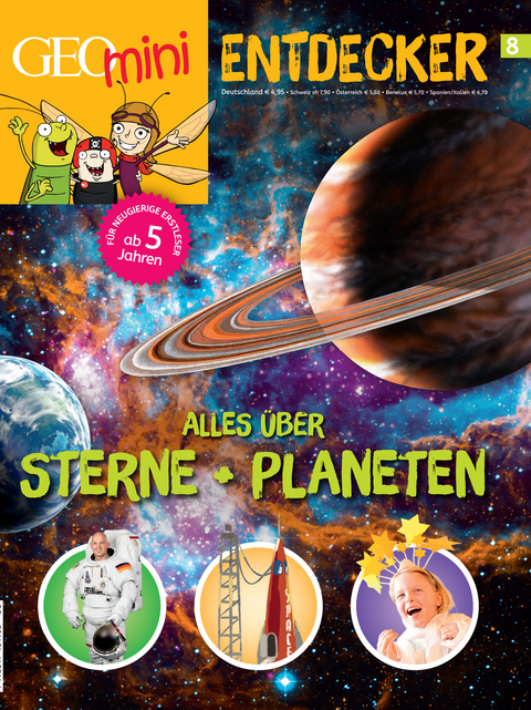 GEOlino mini Entdeckerheft 8/2017 - Alles über Sterne + Planeten - Rosa Wetscher