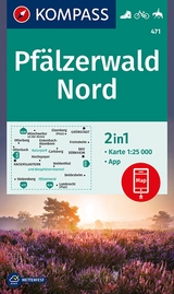 KOMPASS Wanderkarte 471 Pfälzerwald Nord 1:25.000 - 