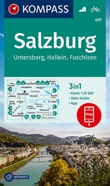 KOMPASS Wanderkarte 017 Salzburg, Untersberg, Hallein, Fuschlsee 1:25.000