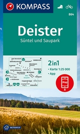 KOMPASS Wanderkarte 864 Deister, Süntel und Saupark