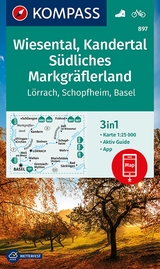 KOMPASS Wanderkarte 897 Wiesental, Kandertal, Südliches Markgräflerland 1:25.000