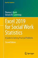 Excel 2019 for Social Work Statistics - Quirk, Thomas J.; Cummings, Simone M.