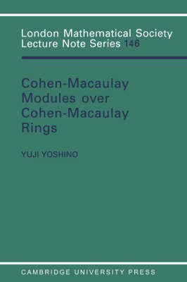 Maximal Cohen-Macaulay Modules over Cohen-Macaulay Rings -  Y. Yoshino