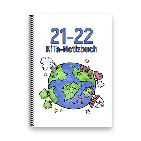 KiTa-Notizbuch 2021-22, Welt, weiß - 