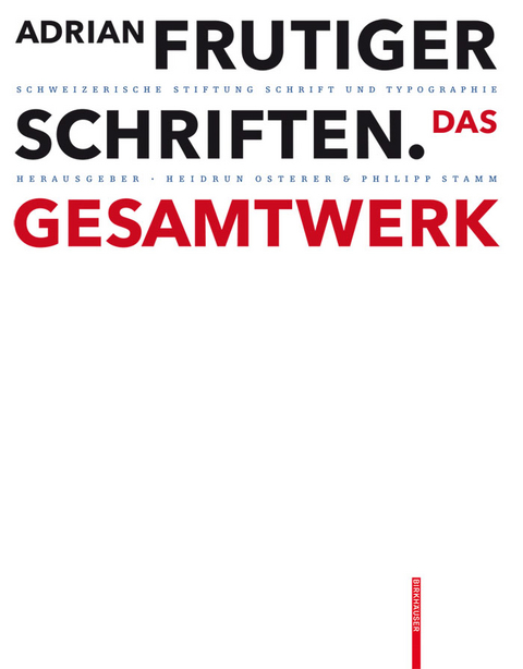 Adrian Frutiger – Schriften - 