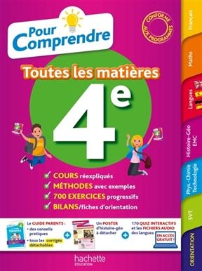 Toutes les matières 4e : conforme aux programmes