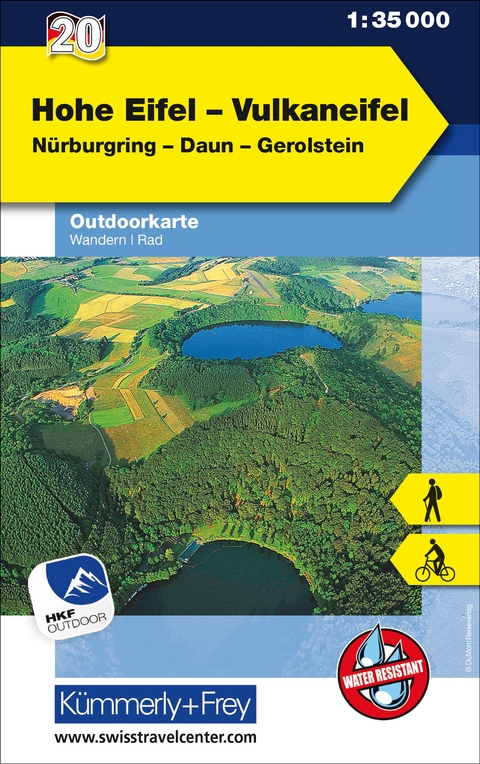 Kümmerly+Frey Outdoorkarte Deutschland 20 Hohe Eifel, Vulkaneifel 1:35.000